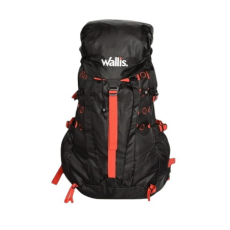 MOCHILA NEGRO/ROJO 50 L WALLIS
